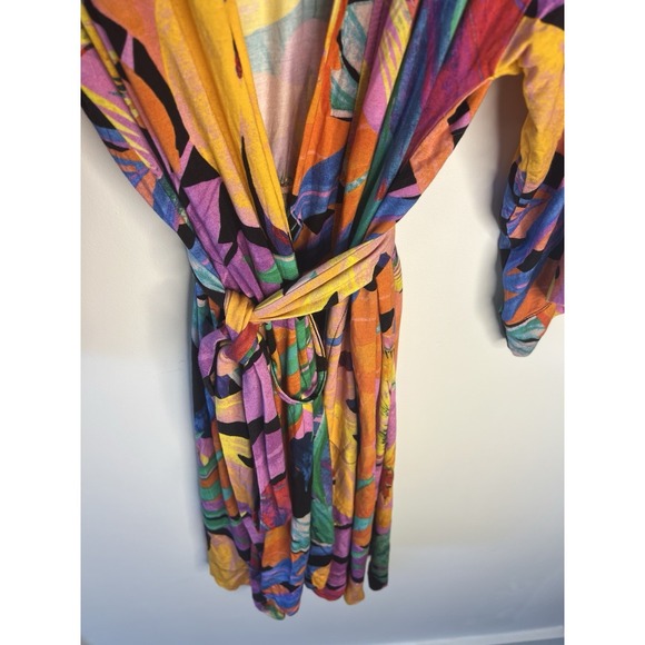 Soma Cool Nights Robe L/XL Women Kimono Hawaiian Golden Girls Comfort Lounge Art - Picture 4 of 11